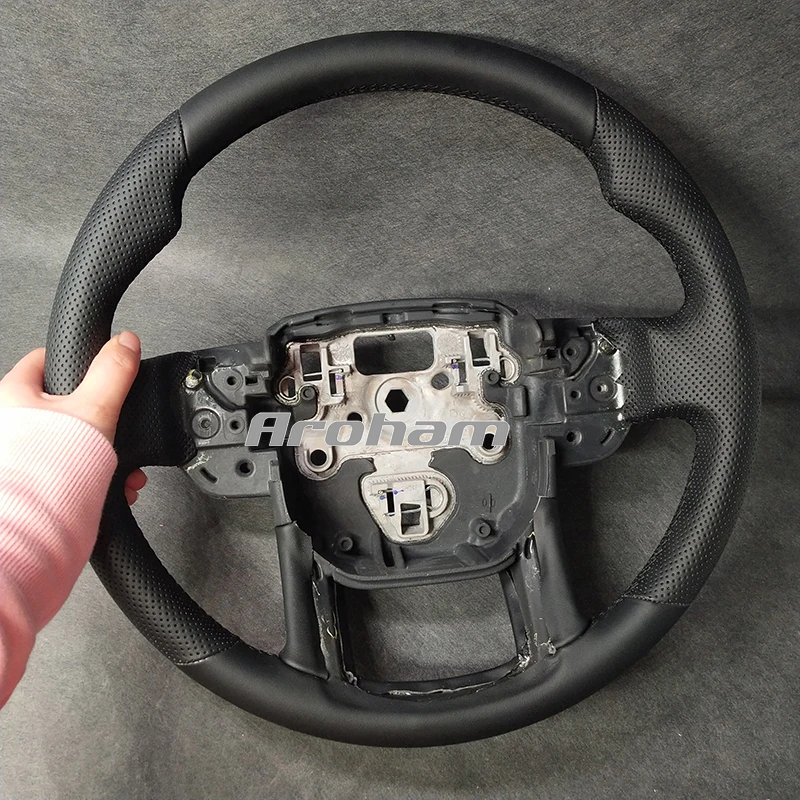 Customized Full Nappa Leather Steering Wheel For Land Rover Freelander 2 Discovery 3 Range Rover Sport 5.0 2013 2014 2015 2016