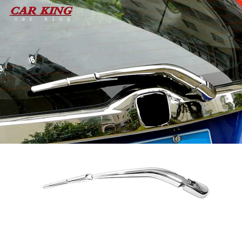 

For Honda FIT JAZZ 2014 2015 2016 2017 2018 ABS Chrome Car rear Wiper strip frame cover trim strip car styling accessories 4pcs