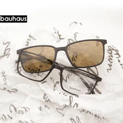 2+1 lenes Magnet Sunglasses Clip Mirrored Clip on Sunglasses clip on glasses Men Polarized Custom Prescription Myopia x3179