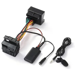 New Audio AUX Cable Adapter Bluetooth 5.0 + External Microphone For Opel CD30 CDC40 CD70 DVD90