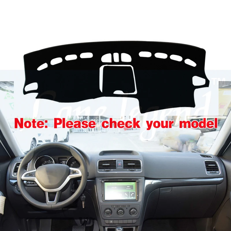 Para Skoda Yeti 2009 2010 2011 2012 2013 2014 2015 2016 2017 alfombrilla antideslizante cubierta de tablero almohadilla parasol cubierta de salpicadero Accesorios