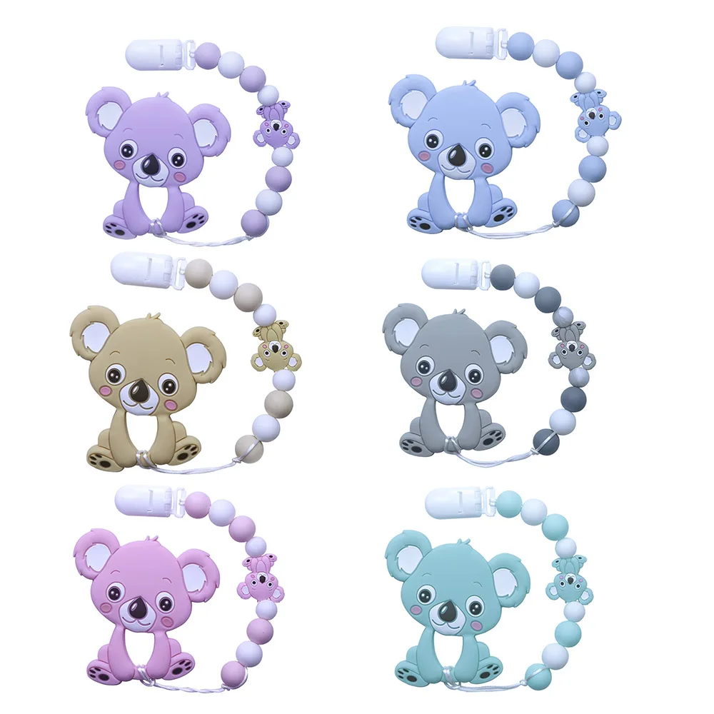 

BOBO.BOX силиконовый Прорезыватель для зубов с цепочкой, силиконовый Прорезыватель для зубов Koala, подарок для детского душа, прорезиненное Силиконовое ожерелье для прорезывания зубов, бисер BPA Free