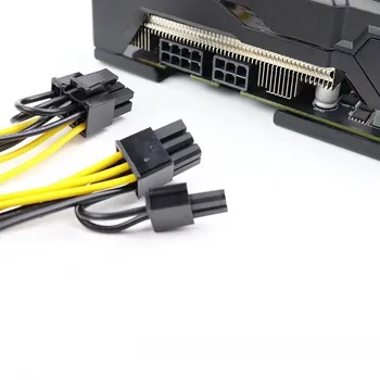 6pin to dual 8pin (6 + 2) graphics adapter power cable 6P to dual 8P graphics card 6Pin to 8Pin computer graphics cable