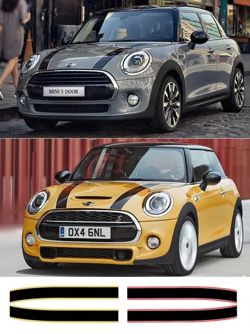 Car Engine Hood Bonnet Sticker Stripes Decals Decor For Mini Cooper S JCW R55 R56 R60 R61 F54 F55 F56 F60 Countryman Accessories