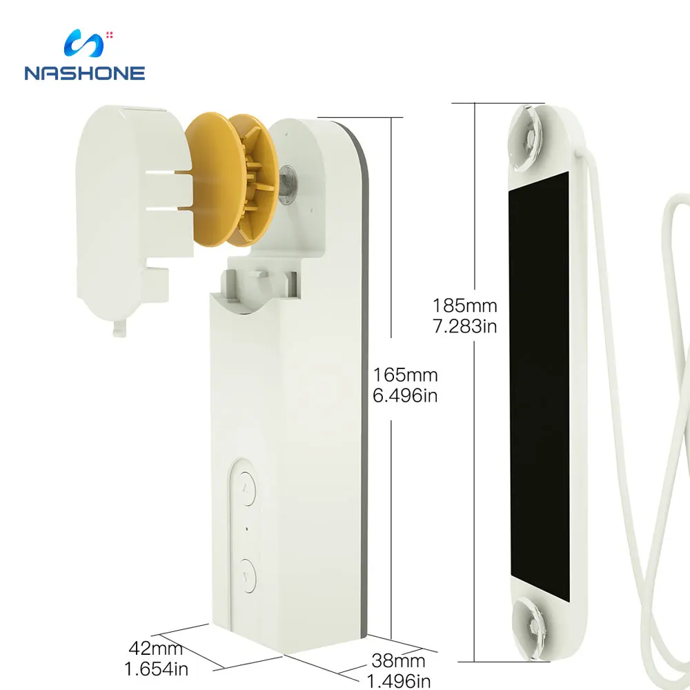 Sistema de Control automático de persianas enrollables, Motor de accionamiento de persiana, alimentado por Panel Solar y cargador, Control por