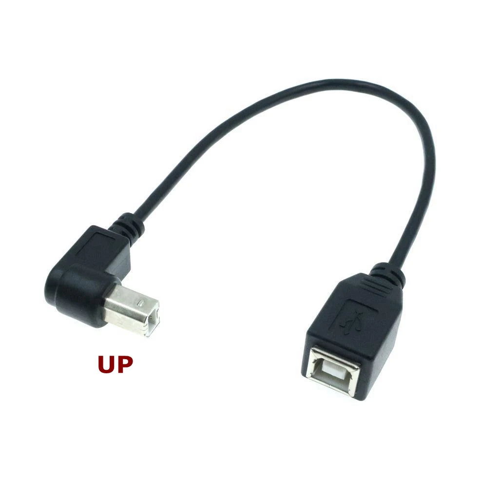 USB印刷延長ケーブル,長さ25cm,オスからメス,USB-Bエルボー,スキャナー,プリンター,デスクトップ,ラップトップ,コンピューター