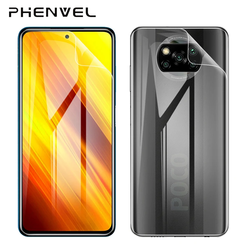 Hydrogel Film For Xiaomi Poco X3 Pro TPU Screen Protector For Poco X3 NFC Full Cover Protective Film