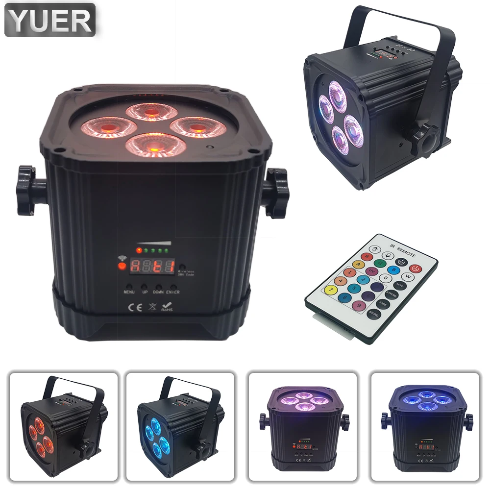 NEW Battery Par LED Light WiFi App Control 6/10CH DMX512 Wireless 4x18W RGBWAUV 6in1 Disco Dj Wedding Party Stage Lighting Bar