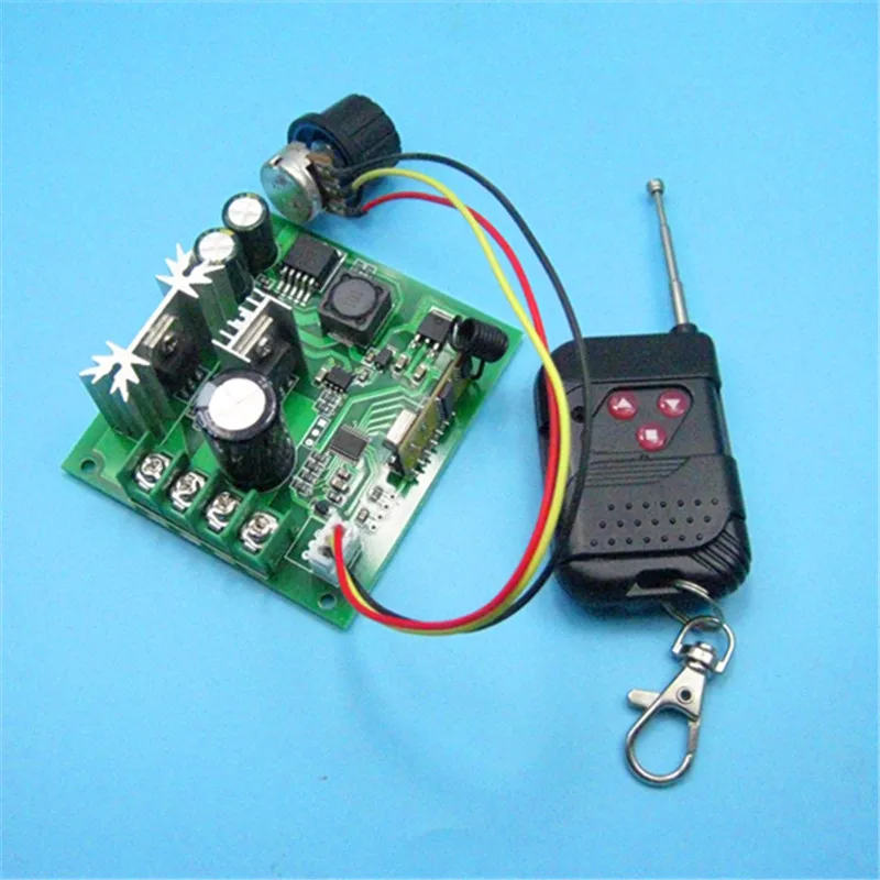 Wireless Remote Control DC Motor Governor 12v24pwm Stepless Speed Regulating Switch 10A Controller