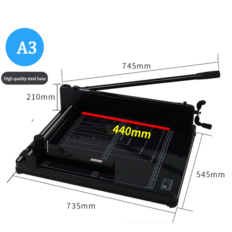 858A3 Home Office Tools Paper Cutting Machine Manual Paper Cutting Trimming Machine Office Document Photo Paper Cutting Cutter