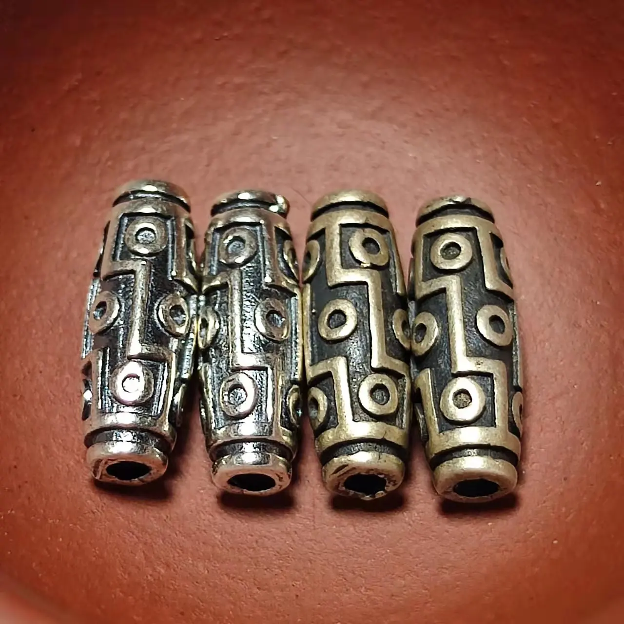 Special 1Pcs/Lot Tibetan Amulet 9 Eyes Totem Retro Bone Line S925 Dzi Beads Men's&Women's Jewelry DIY Accessories