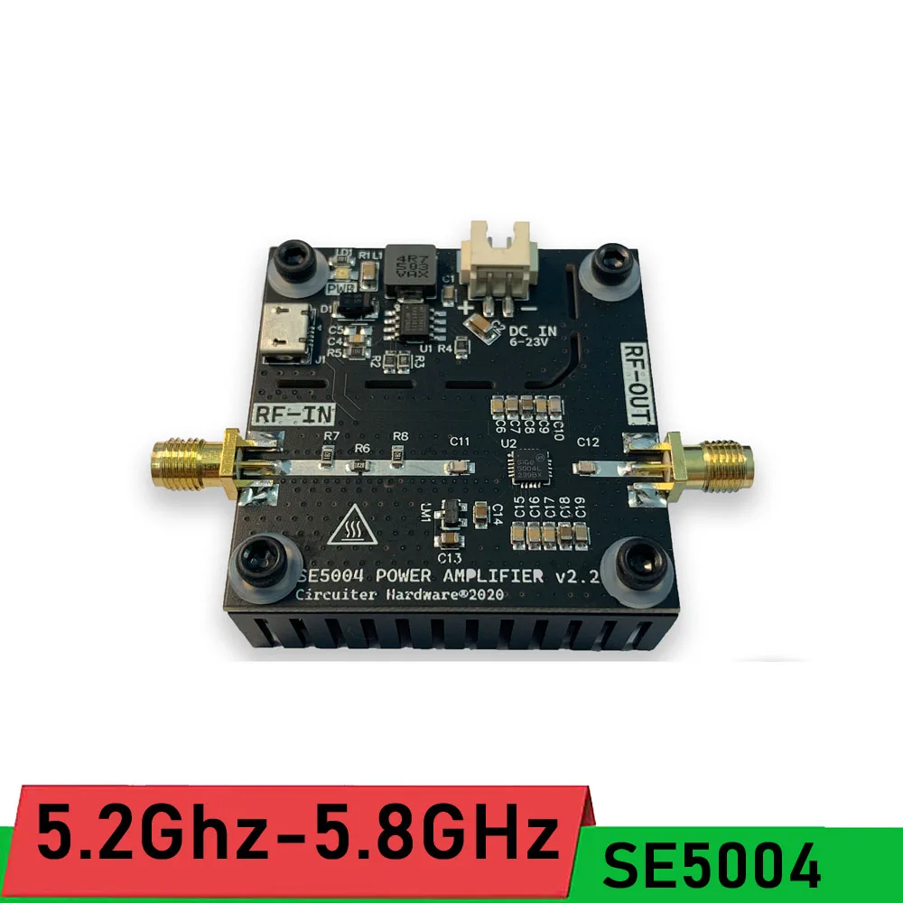 SE5004 5200MHz-5800MHz 5.8G 5.2G 1W 30dBm RF power amplifier FOR For Ham Radio  5G 5.8GHZ wifi  Shielder 12V 24V