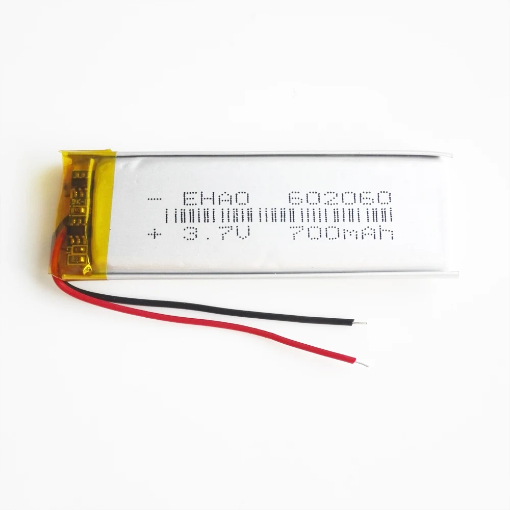 3.7V 700mAh Lithium Polymer LiPo Rechargeable Battery 602060 For Mp3 GPS Bluetooth E-book Power Bank Bluetooth Speaker