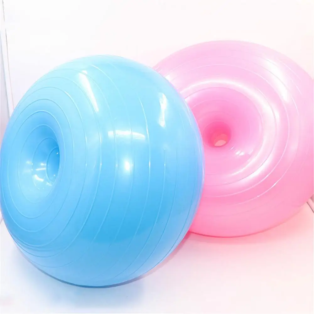 50cm Donut Apple Shape Massage Yoga Ball with Pump, Home Fitness Pilates Workout, Gym Balance Training, Thicken Explosion-proof