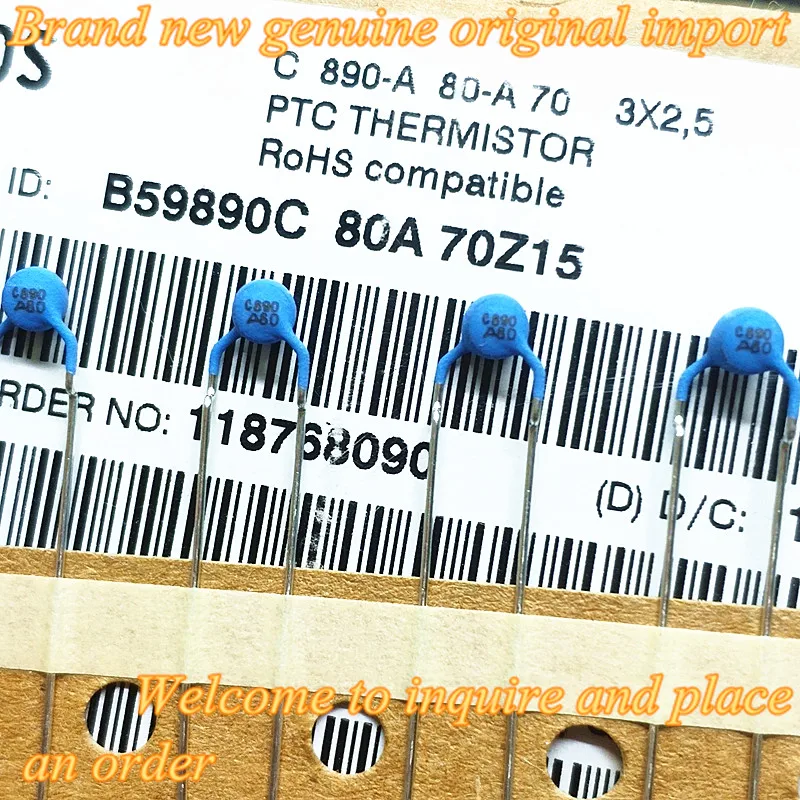 Free Shipping 10PCS B59890C0080A070 B59890C80A70 Brand New Original Import PTC C890 80 120 Degree Plug-In Thermistor Full Series