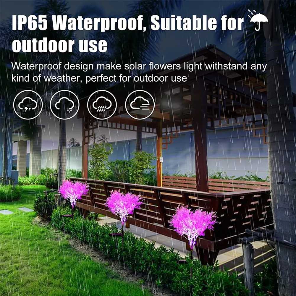 Solar Lights Outdoor Decorative Solar Rime Flower LED Ground Light For Garden Lawn Pathway Patio Yard