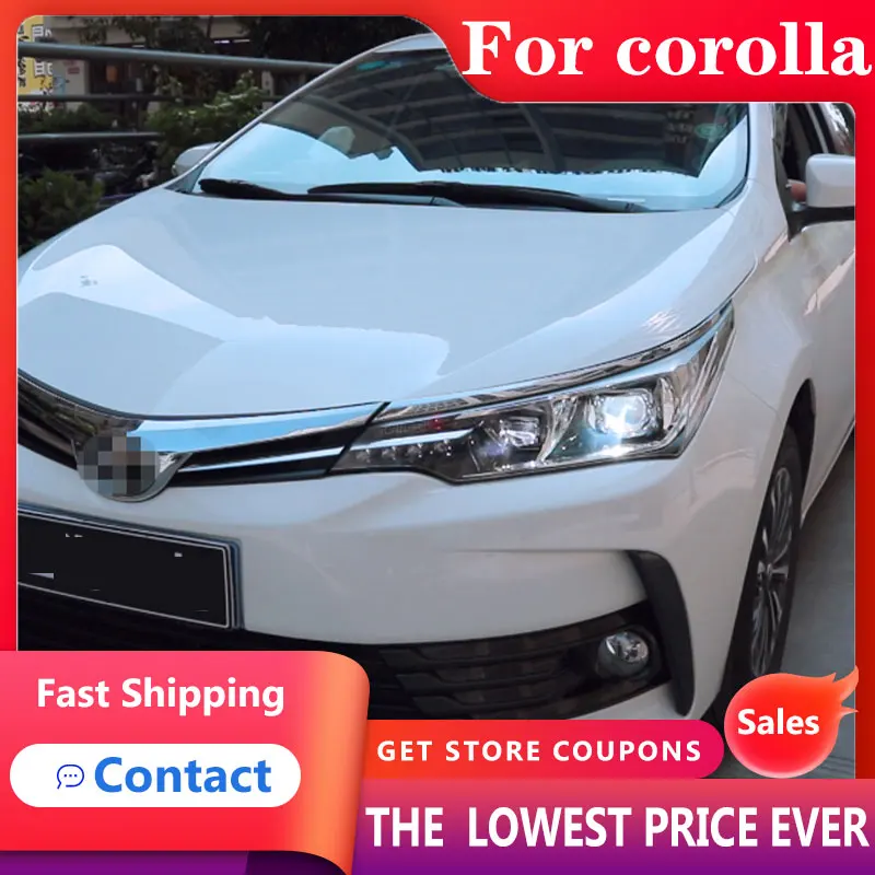 

Автомобильный налобный фонарь для 17-18 Toyota corolla, модифицированный светодиодный налобный фонарь, линза, оригинальный заводской модифицированный налобный фонарь corolla, светодиодные аксессуары