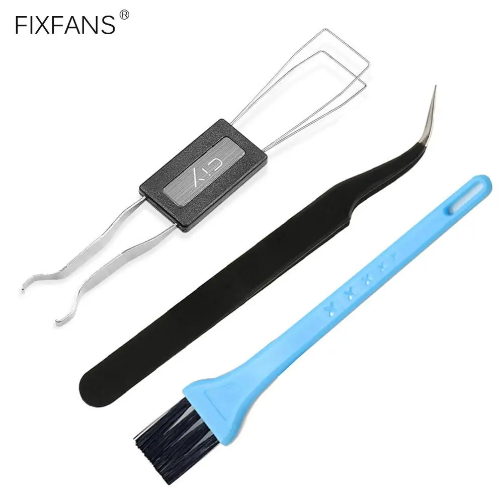 FIXFANS MX Switch Top Removal Tool Switches Dropper Puller Keycap Puller with Tweezers Cleaning Brush for Mechanical Keyboard