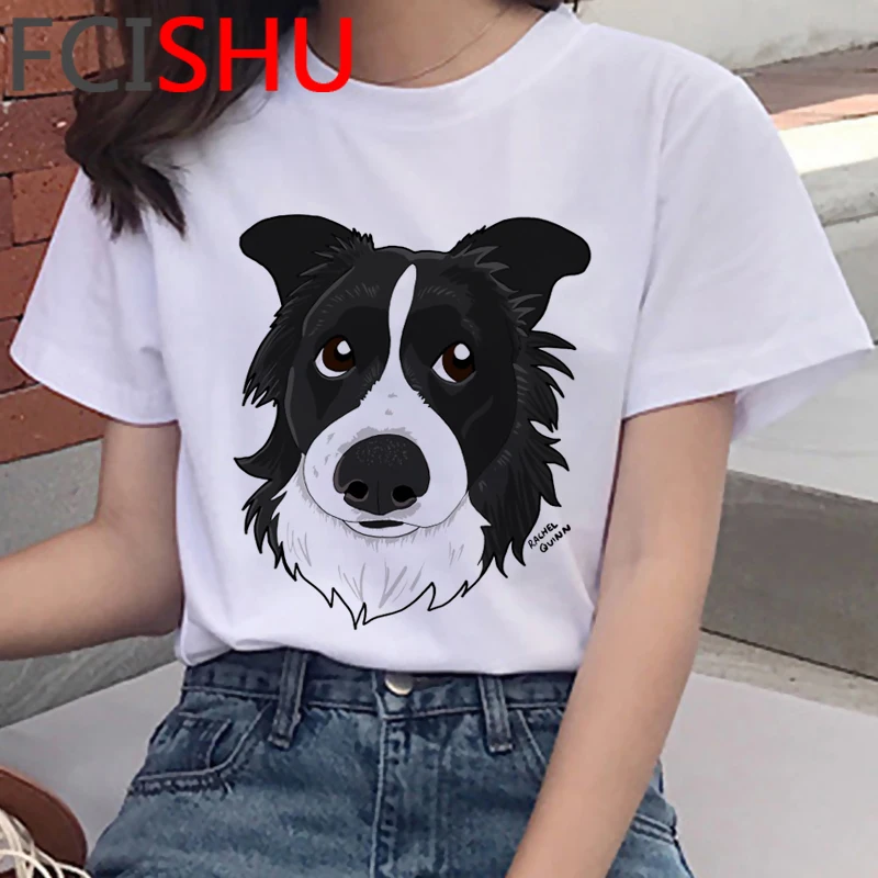 Shiba Inu French Bulldog Border Collie Corgi Pug tshirt female print kawaii tumblr grunge summer top t shirt streetwear