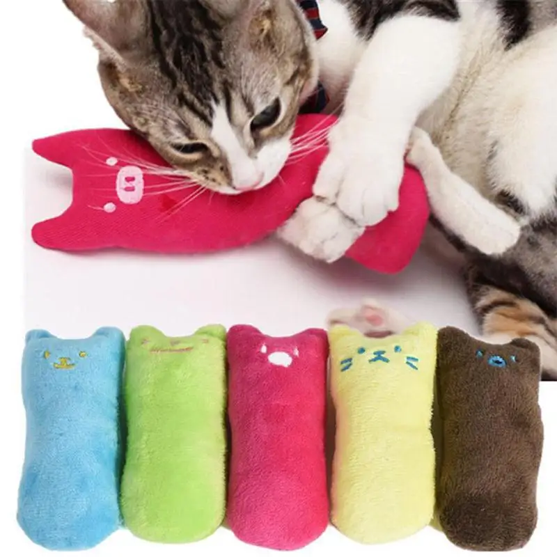 

SUPREPET Grinding Catnip Toys Funny Interactive Plush Cat Toy Pet Kitten Chewing Vocal Toy Claws Thumb Bite Cat Mint For Cats