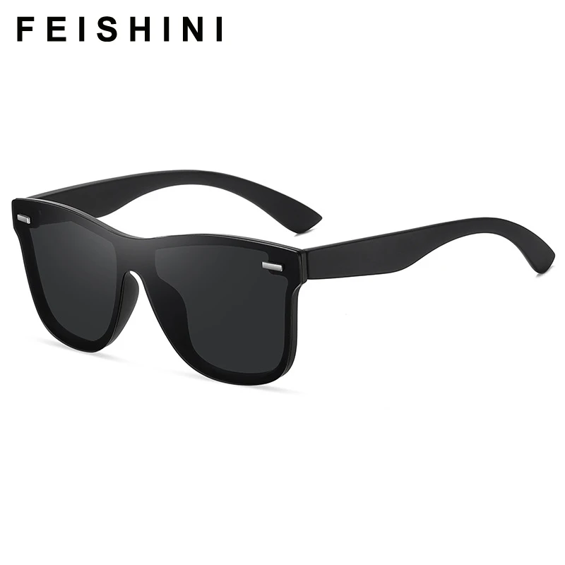 

FEISHINI 2022 Mirror Style Sunglasses Men Polarized Fashion Sun Glasses Women Vintage Original Brand Oculos De Sol Masculino