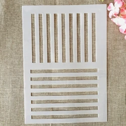 A4 29cm Line Bar Geometry DIY Layering Stencils Wall Painting Scrapbook Coloring Embossing Album Decorative Template