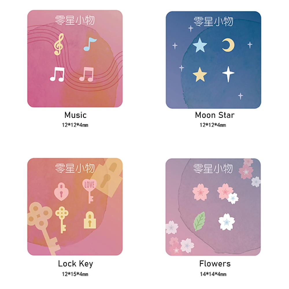 Mini Lock Key Moon Star Flower Fabric DIY Fabric Applique Patches for Clothes Iron on Patches for Clothing