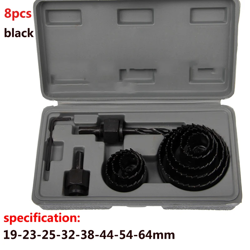 13pcs DIY Hole Saw Bit Cutting Set Kit 19-64mm Wood Sheet Metal Alloy Circular Round Case Drill Bits Thin Metal Cutter Hole Saw