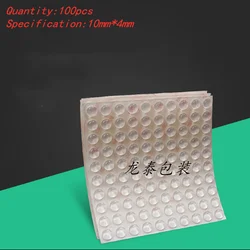 100PCS 10mm x 4mm clear anti slip silicone rubber plastic bumper damper shock absorber  self-adhesive silicone feet pads