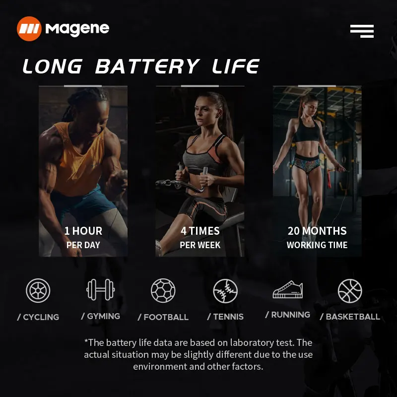 Magene Mover H64 czujnik tętna podwójny tryb ANT Bluetooth z pas piersiowy licznik rowerowy rower forWahoo Garmin sport Monitor