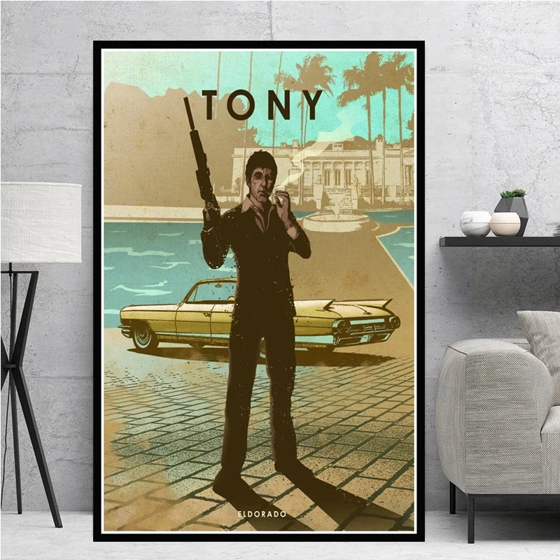 Canvas Painting Posters And Prints Wall Art Picture Blade Runner Movie Car Legends Vintage Poster Decorative Home Decor Plakat