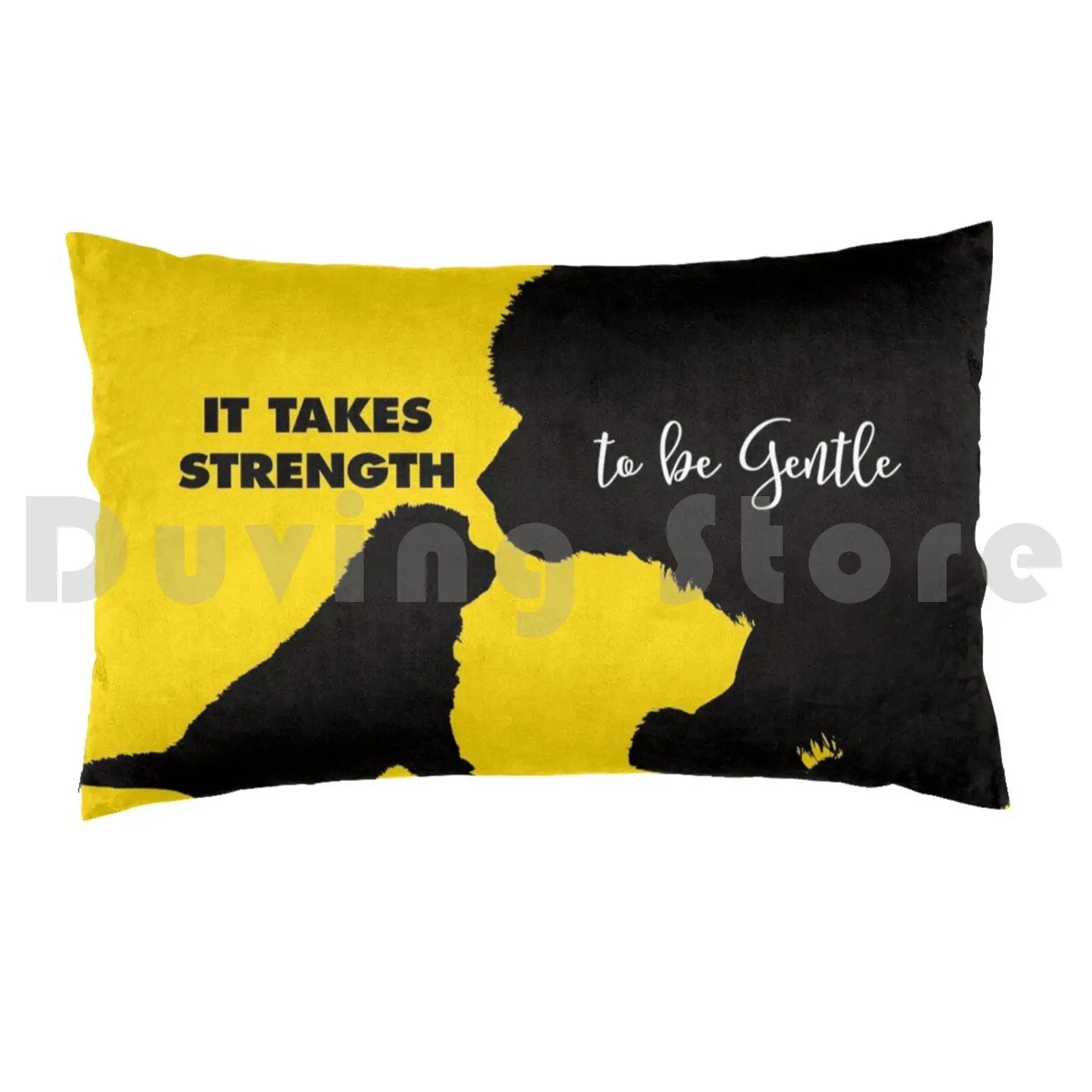 It Takes Strength Newfie Pillow Case Printed 35x50 Newf Newfoundland Newfoundland Dog Newfy Newfie