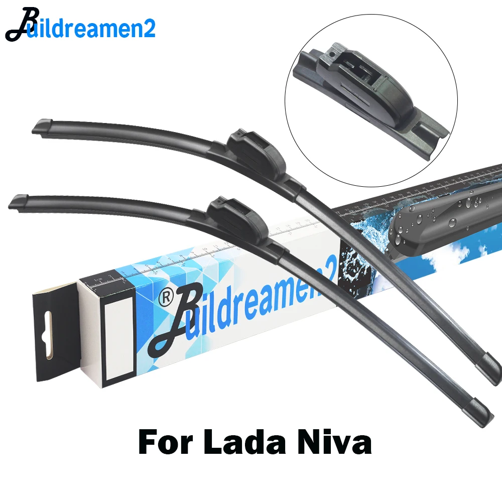 

Buildreamen2 для Lada Niva 1976-2012, автомобильные щетки стеклоочистителя, резиновые аксессуары для переднего стеклоочистителя