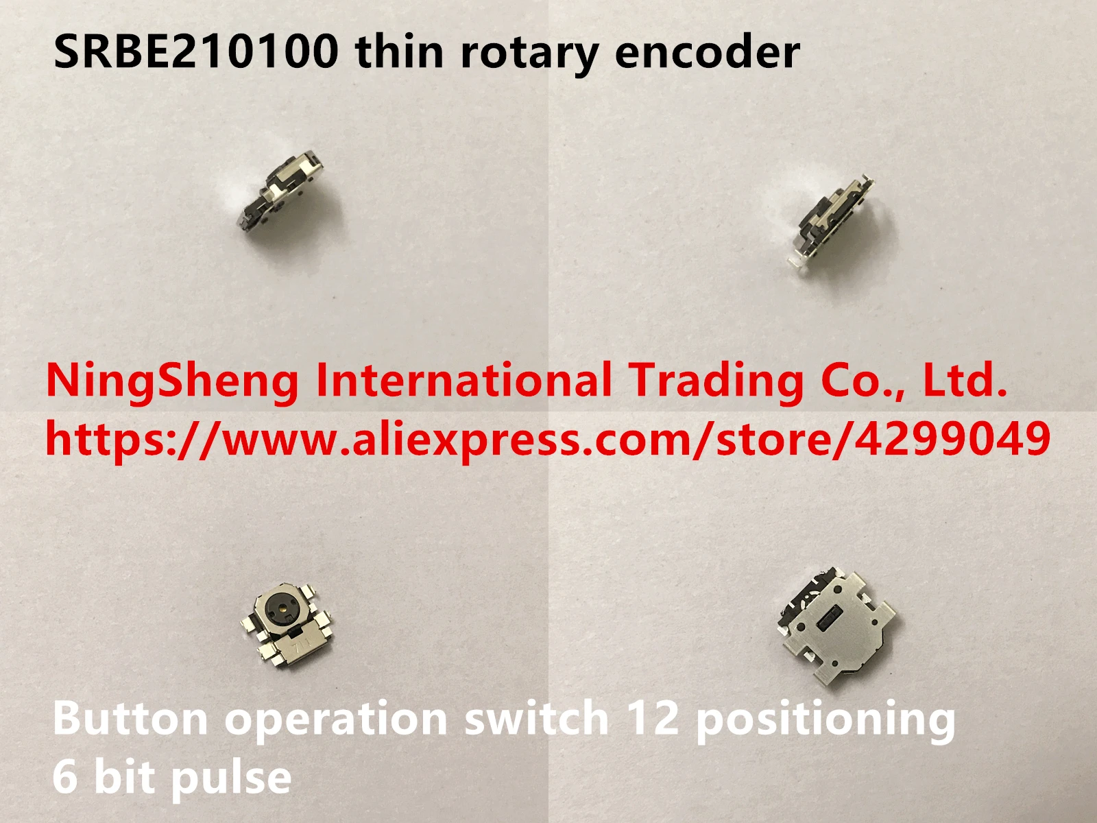 Original new 100% SRBE210100 thin rotary encoder button operation switch 12 positioning 6 bit pulse