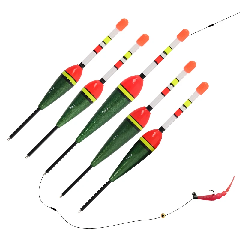 

ORJD 4/5pcs/pack Floating Bobbers 2g 3g 4g 5g 6g 8g 10g 12g Balsa Bobber Sensitive Smooth Fresh Water Buoy Wood Fishing Floats