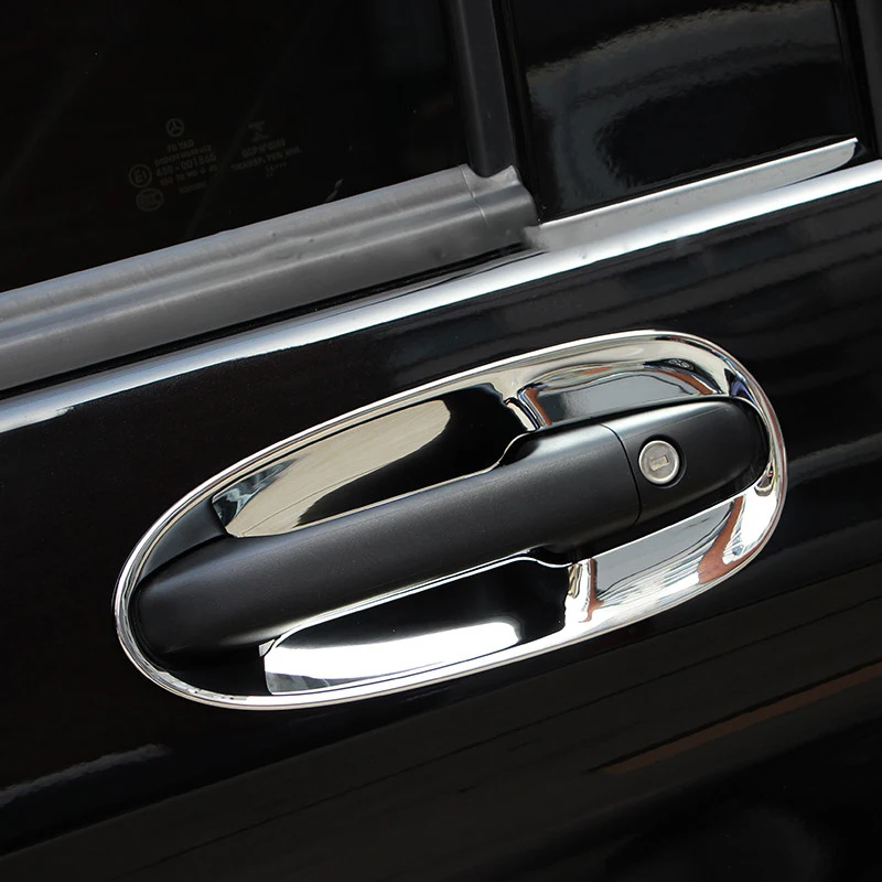 UBLUEE Chrome Exterior Door Handle Bowl Cover Trims For Mercedes Benz Vito Metris Valente V-Class 2014-2018 W447 Accessorie