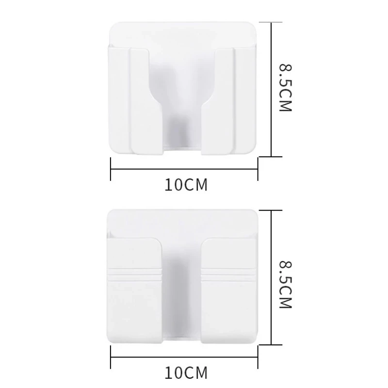 Punch Free Wall Mounted Organizer Storage Box Remote Control Mounted Mobile Phone Plug Wall Holder Charging Multifunction hook