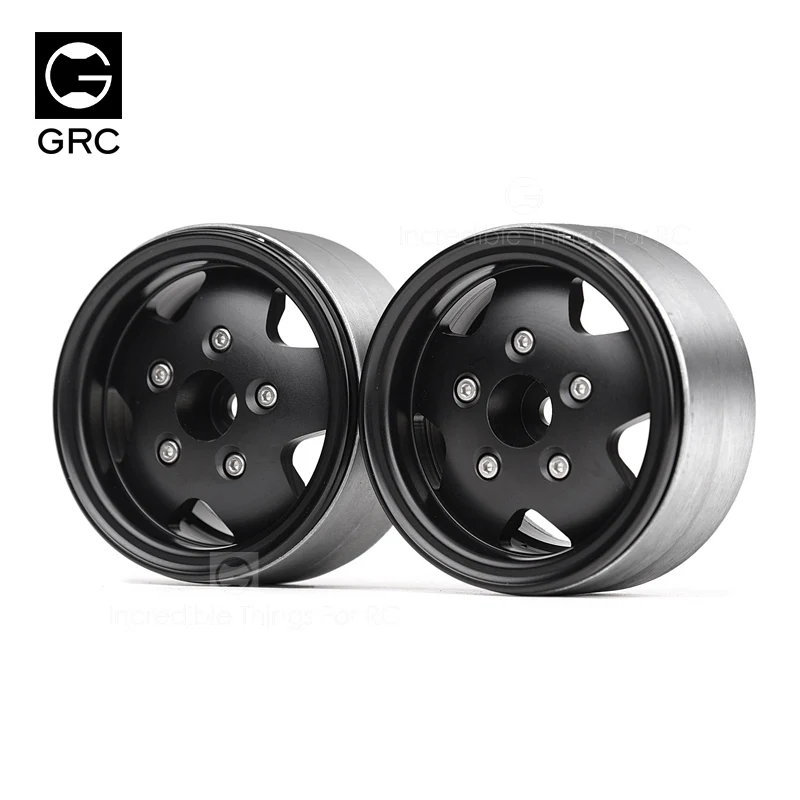 GRC 1.9Inch Aluminum Wheel Rim #G09 For 1/10 RC Car Crawler Traxxas TRX4 Defender Range Rover Bronco SCX10 90046 #GAX0138RB/S