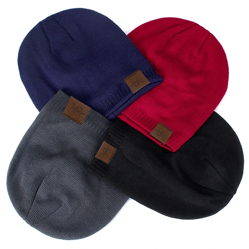 URGENTMAN-gorros de punto Unisex para hombre y mujer, gorro deportivo cálido, de Color sólido, con forro de piel, para exteriores, para invierno