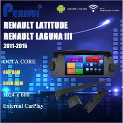 Car DVD  For Renault Latitude Laguna III ( 2011-2015)  Car Radio Multimedia Video Player Navigation GPS Android10.0 Double Din