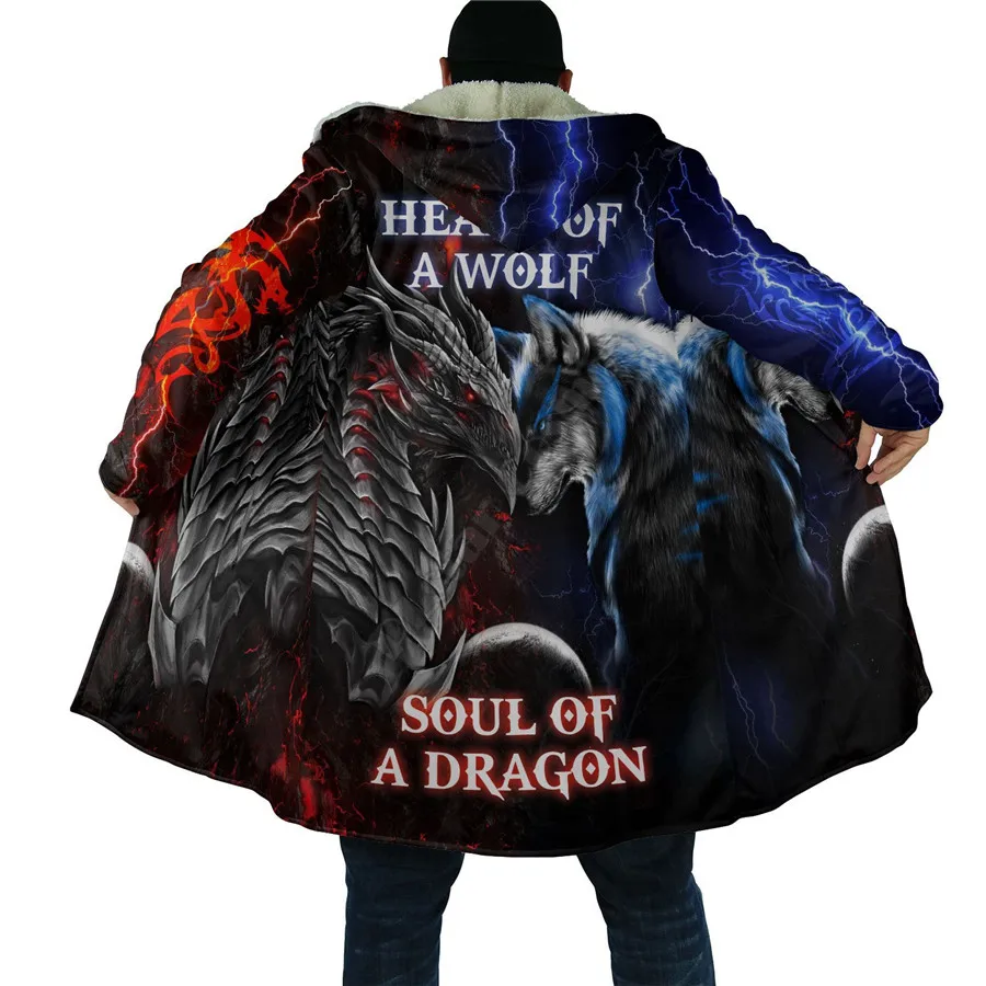 Love Horse Cloak For Men And Women 3D All Over Printed Hoodie Cloak for Men and Women Winter Fleece Wind Breaker Warm Hood Cloak