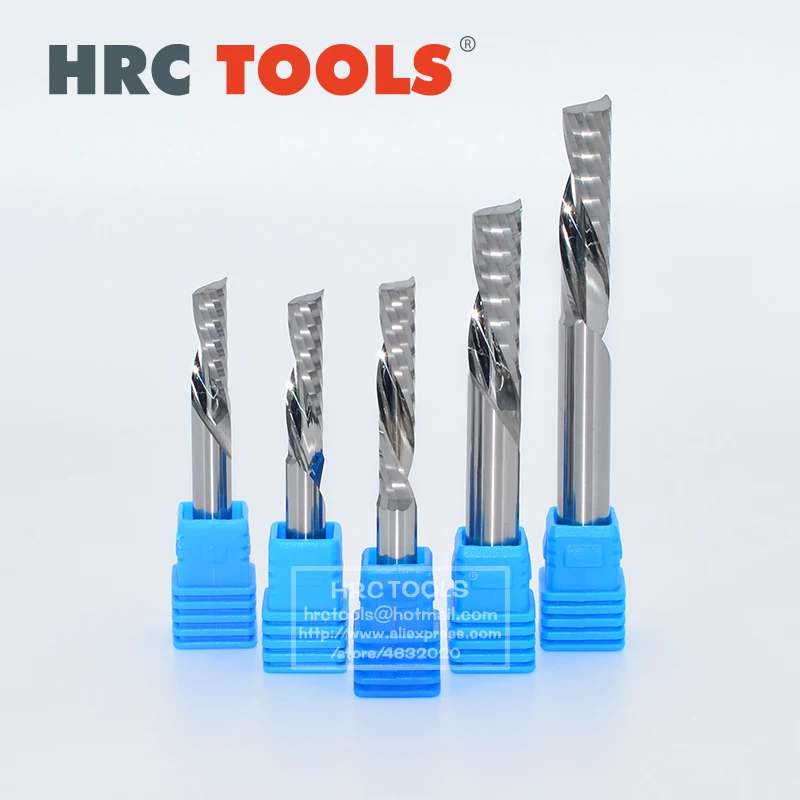 8mm One Flute DOWN Cut Cutters Left Helical Carbide Milling Tool Bits for Cutting Grooving Wood, Plastic Board, PVC AAAAA Sereis