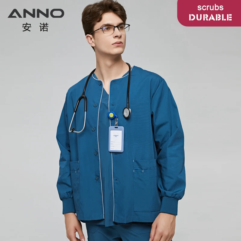 Veste à manches longues en screxcentrazole, tenue d'infirmière, chemise de médecin, uniformes du personnel infirmier hospitalier, vêtements de travail d'automne et d'hiver