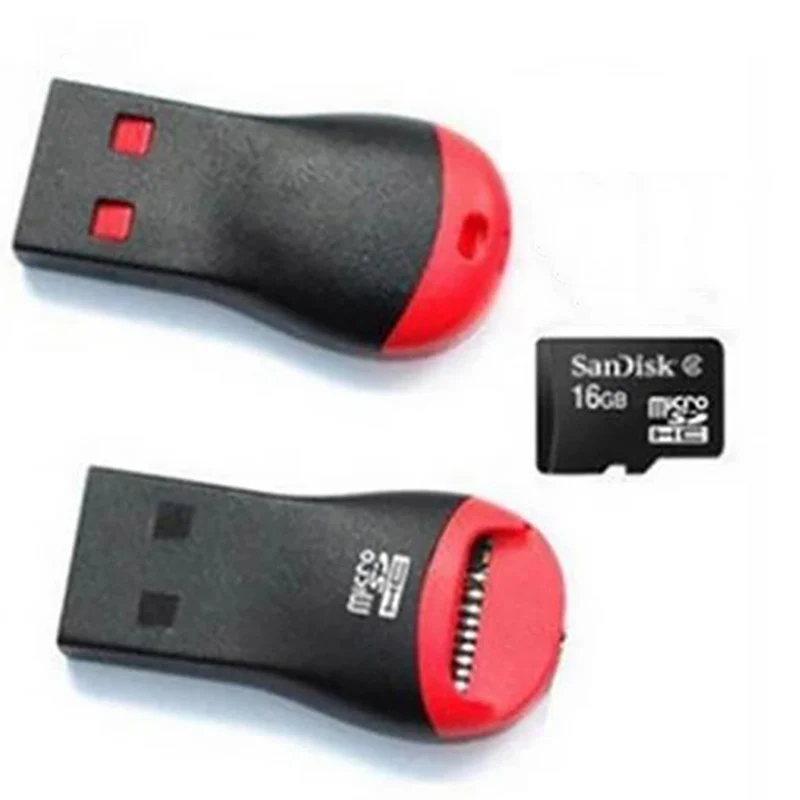 Mini USB 2.0 Micro UE TF Flash Memory Card Reader, Whistle Shape1 in 1 SD Reader Adapter For Laptop Mobile phone