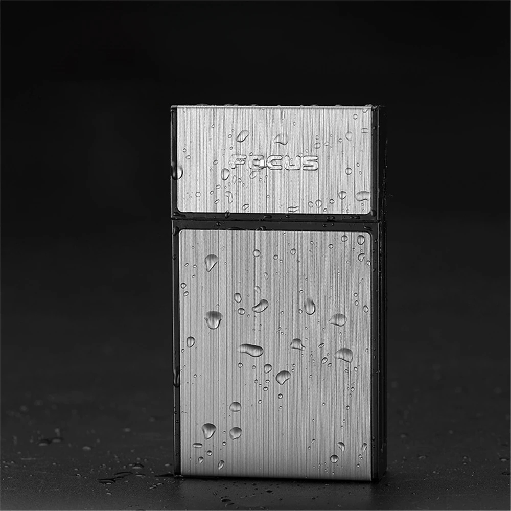 Portable Cigarette Box 20pcs Capacity Cigarette Case Metal Cigar Tobacco Holder Pocket Box For Slim Cigarette Accessories Gadget