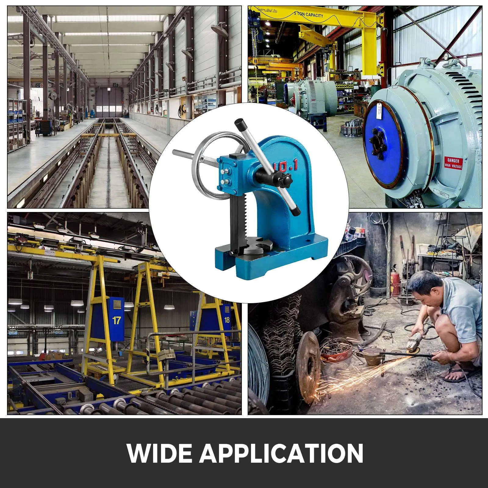 VEVOR 1Ton 3Ton Arbor Press with Ratchet Leverage Hard Drive Shredder for Assembly and Repair Heavy Duty Bench Mountable Bearing