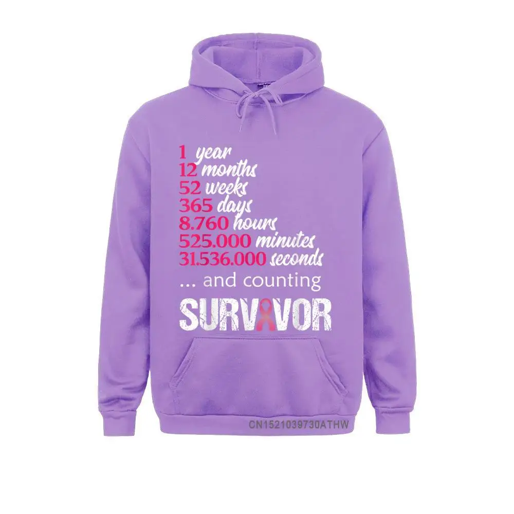 Funny One 1 Year Survivor Breast Cancer Awareness Gift 2018 Hooded Tops Men Sweatshirts Boy Hoodies Long Sleeve Sportswears