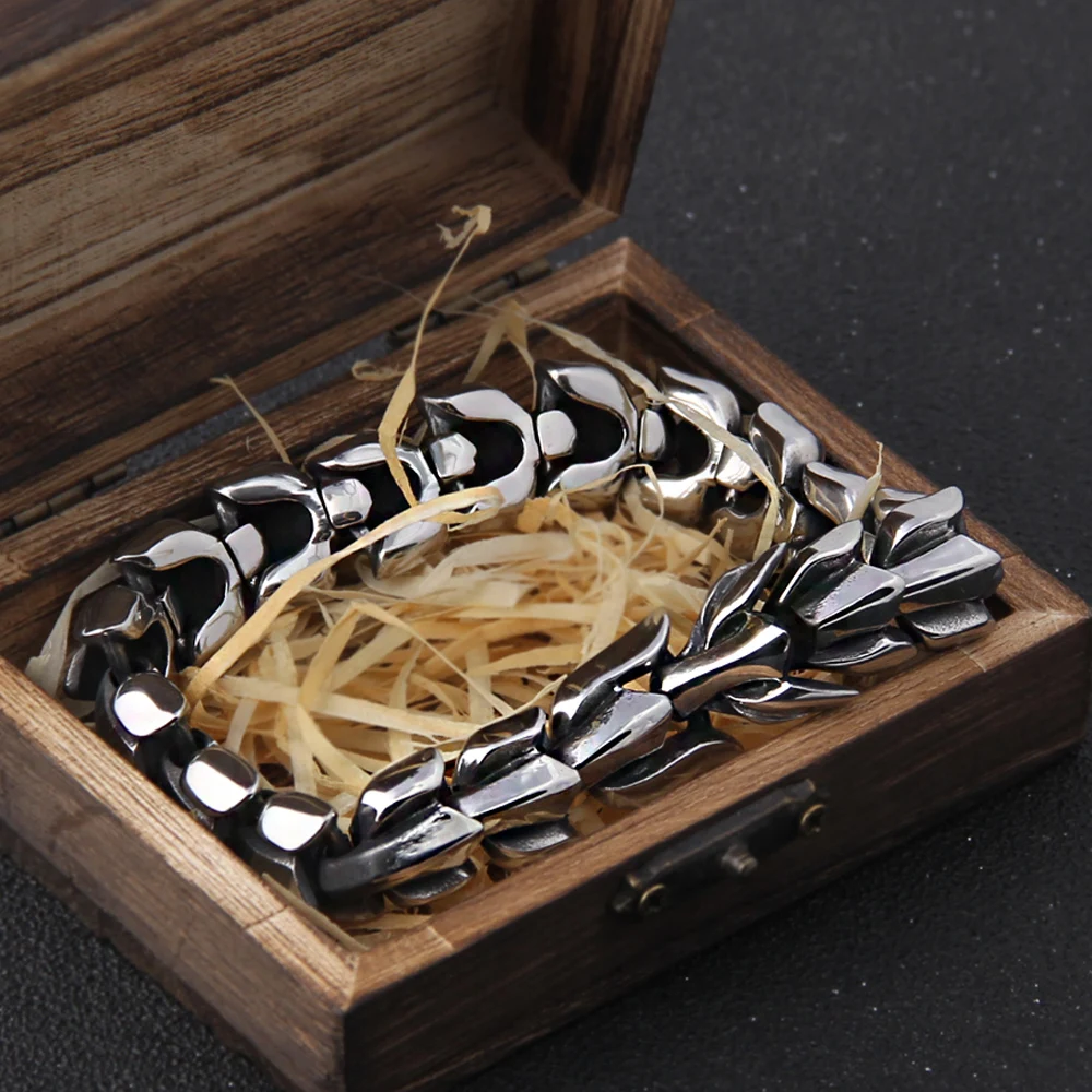 Viking Ouroboros Vintage Punk Armband Voor Mannen Roestvrij Staal Mode Sieraden Hippop Street Culture