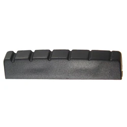 Pack of 2 Black Plastic Slotted Nut for 6 String Left Handed Acoustic/Wood Guitar Parts 43 x 6 x 9mm