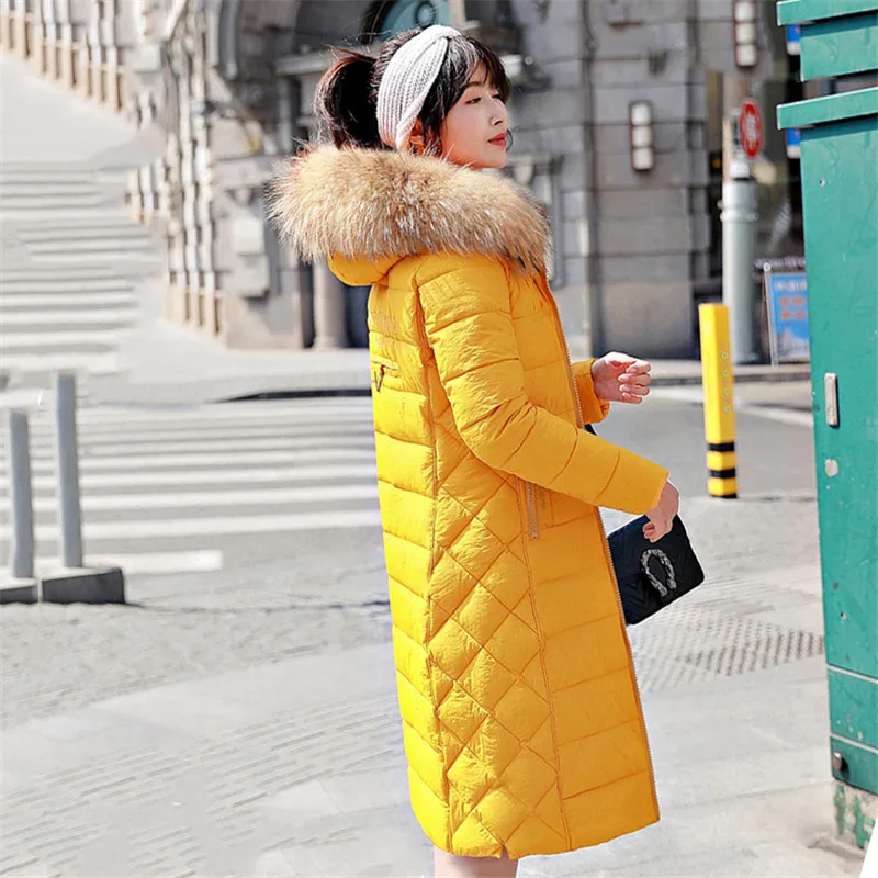 Winter coat women yellow M-3XL plus size loose down cotton jacket 2020 autumn new Korean fashion slim thick warmth parkas